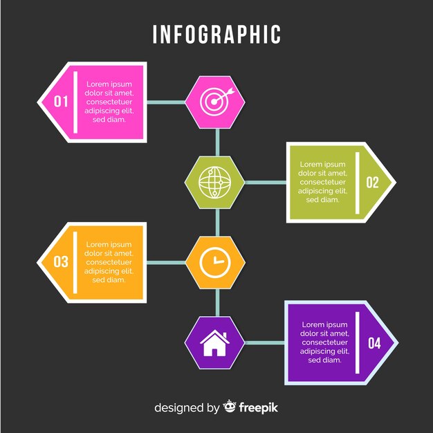 Flat infographics background