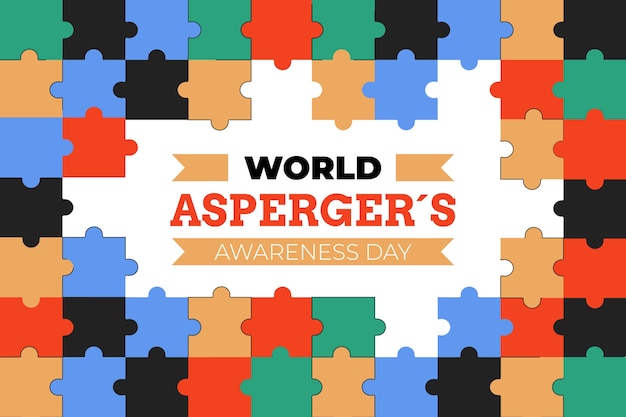 Free Vector flat international asperger day background