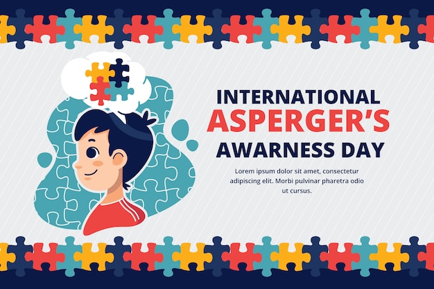 Free Vector flat international asperger day background