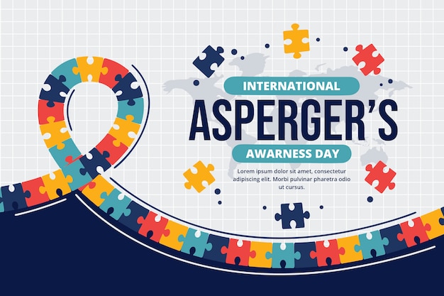 Free Vector flat international asperger day background