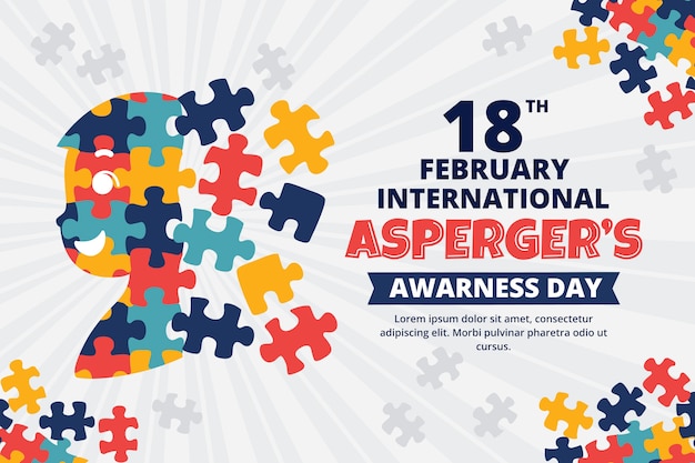 Free Vector flat international asperger day background