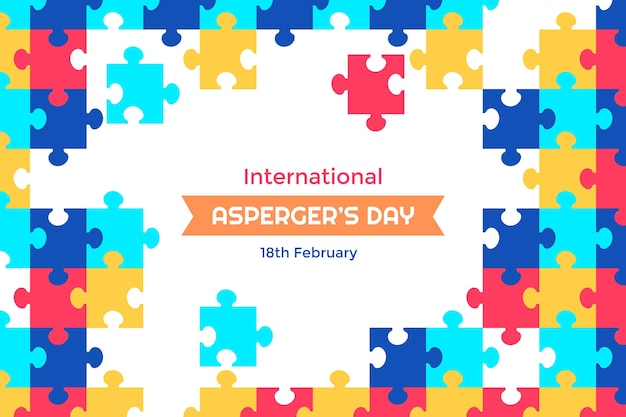 Free Vector flat international asperger day background