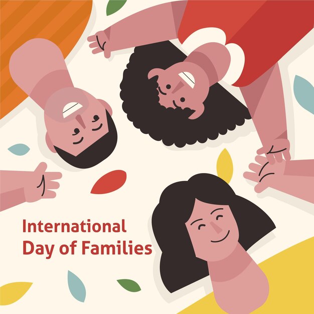 Flat international day of families illustration