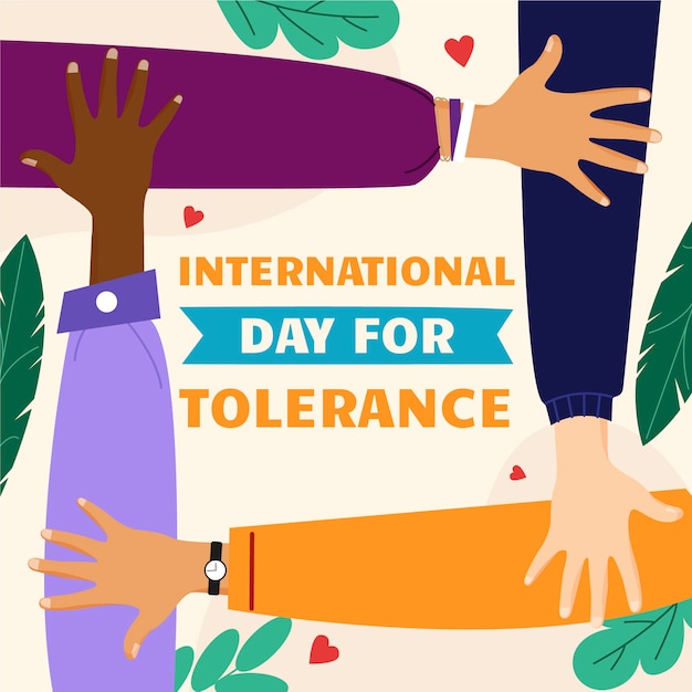 Free Vector flat international day for tolerance illustration