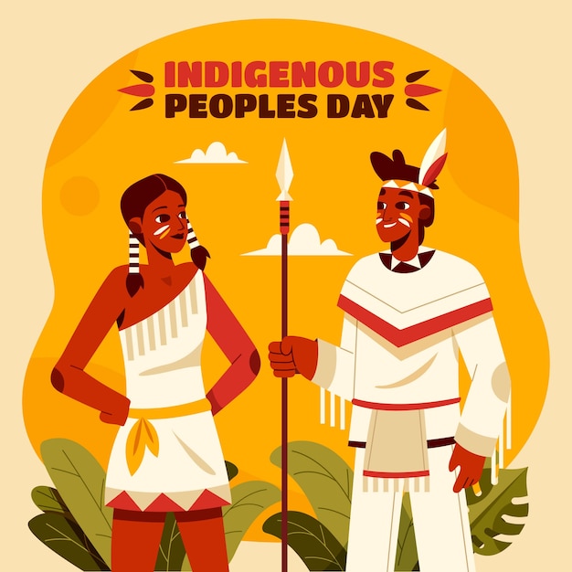 Flat international day of the world's indigenous peoples illustration