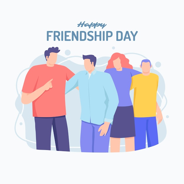 Free Vector flat international friendship day illustration