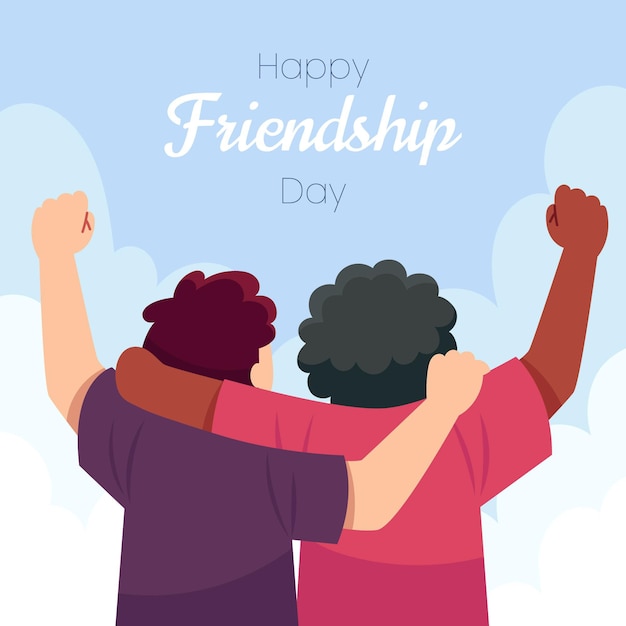 Flat international friendship day illustration