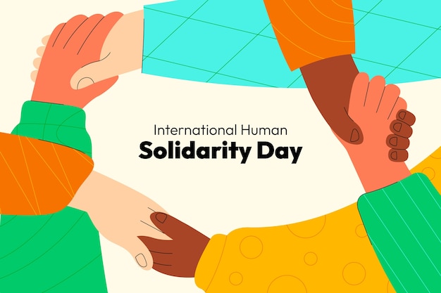 Free Vector flat international human solidarity day background