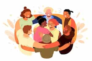 Free vector flat international human solidarity day illustration