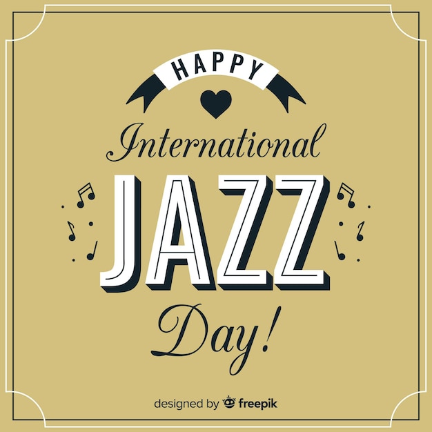 Free Vector flat international jazz day background