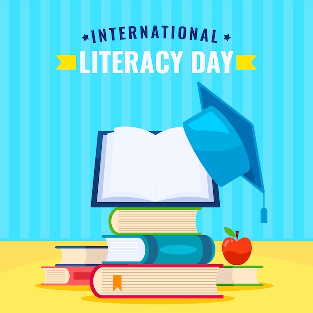 Flat international literacy day