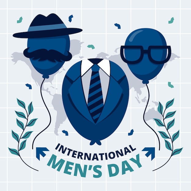 Free Vector flat international men's day illustration