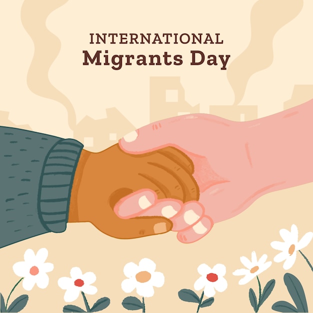 Free Vector flat international migrants day illustration