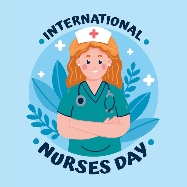 Free vector flat international nurses day illustration