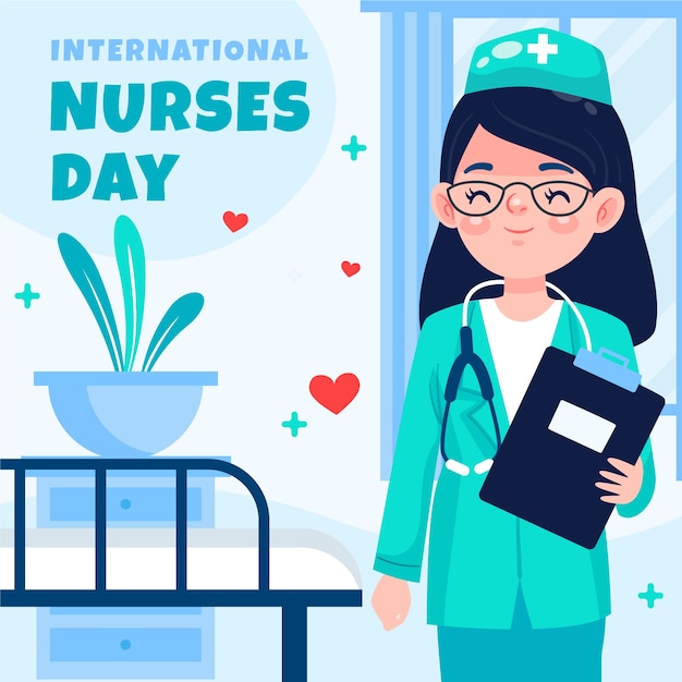 Free Vector flat international nurses day illustration