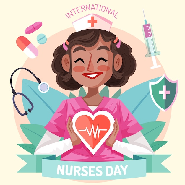 Free Vector flat international nurses day illustration