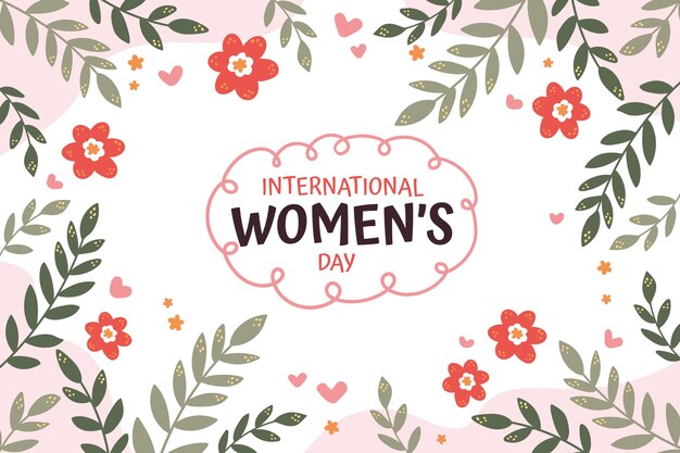 Flat international women's day background