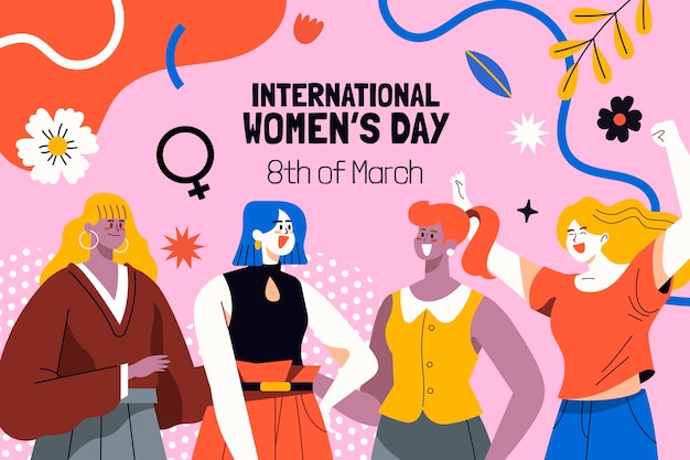 Free Vector flat international women's day background