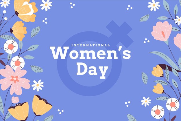 Flat international women's day background