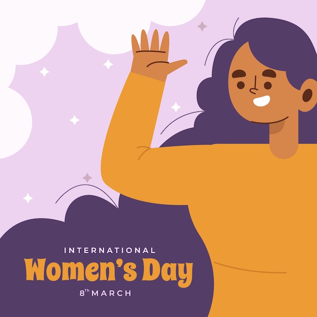 Flat international women's day illustration