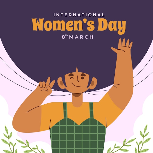 Flat international women's day illustration