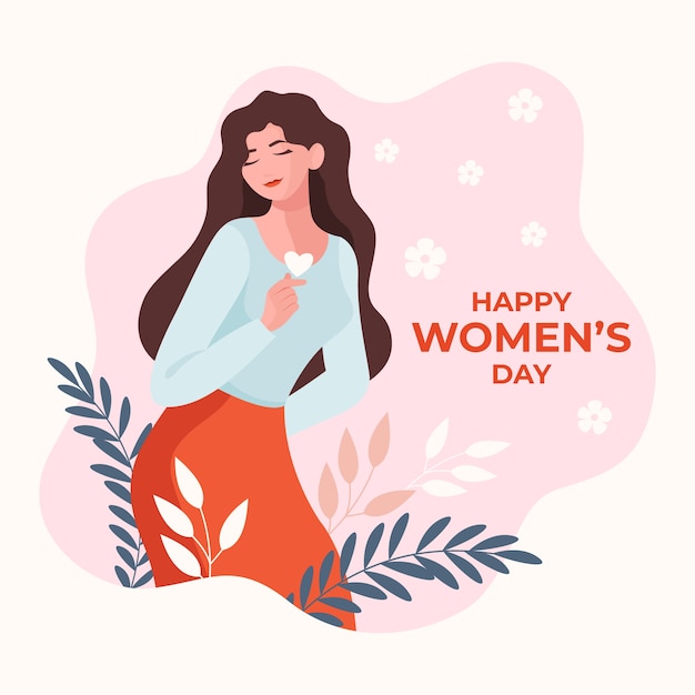 Flat international women's day illustration