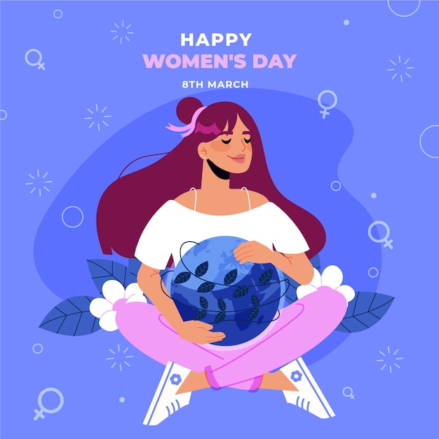 Free Vector flat international women's day illustration