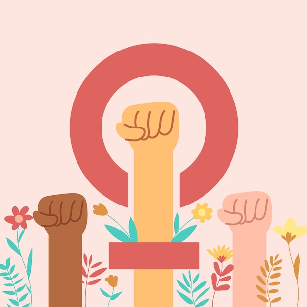 Free Vector flat international women's day illustration