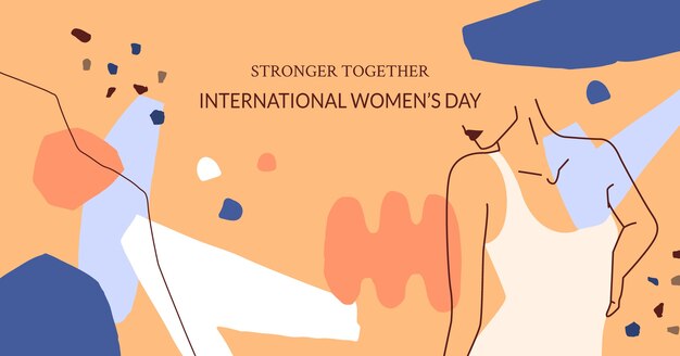 Free Vector flat international women's day social media post template