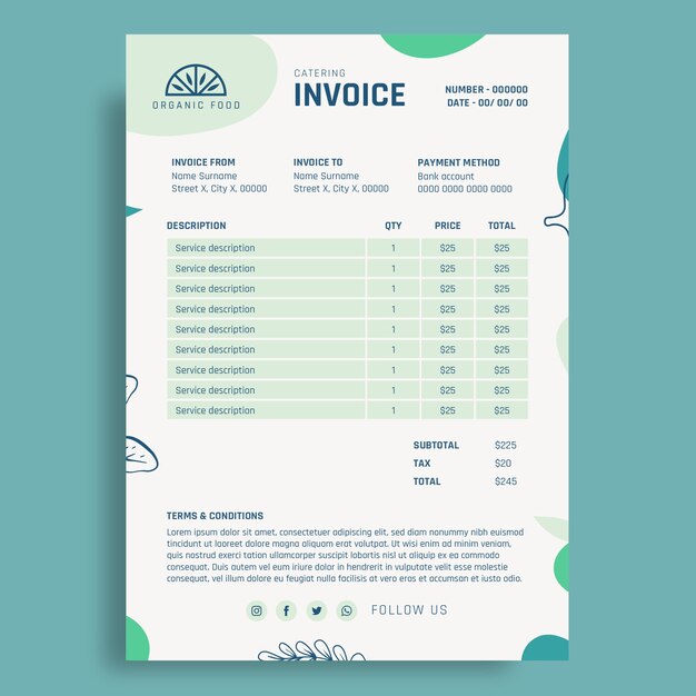 Flat invoice template