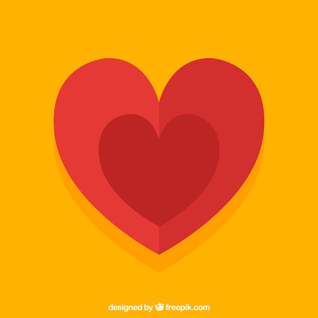 Free Vector flat isolated heart background