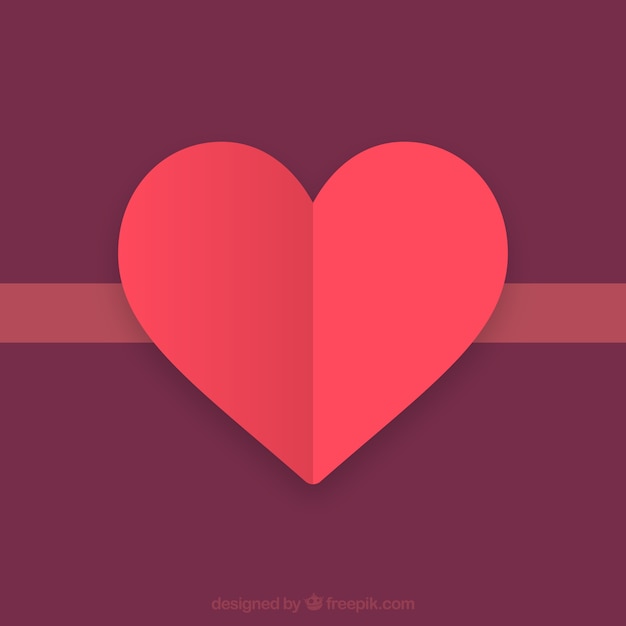 Flat isolated heart background