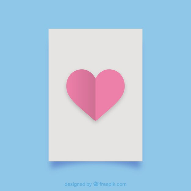 Flat isolated heart background