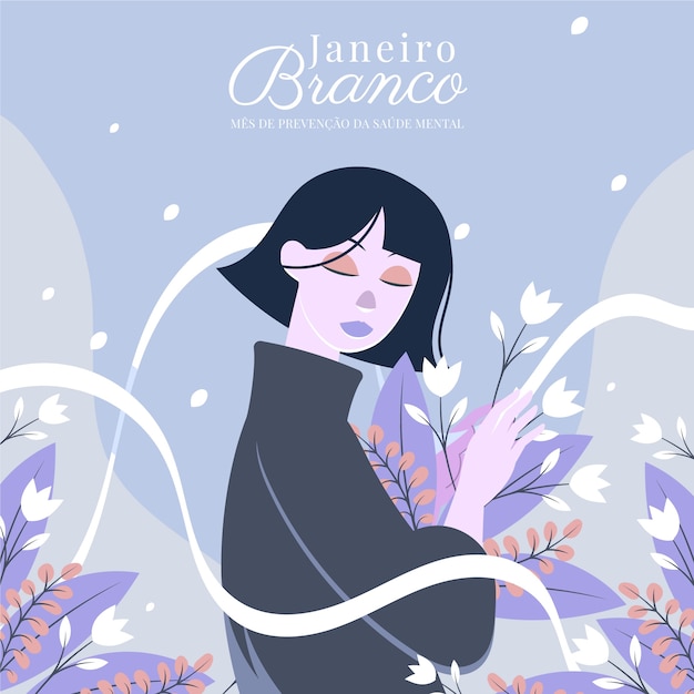 Flat janeiro branco illustration