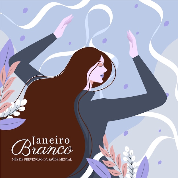 Free Vector flat janeiro branco illustration