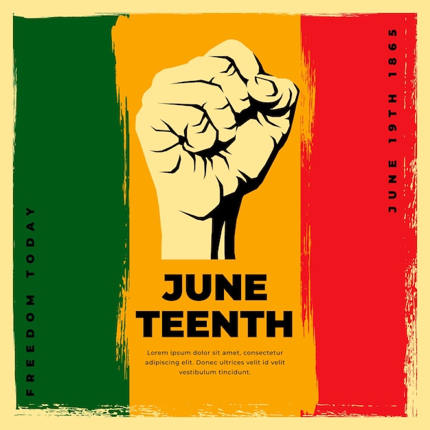 Free vector flat juneteenth background