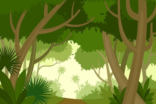 Flat jungle background