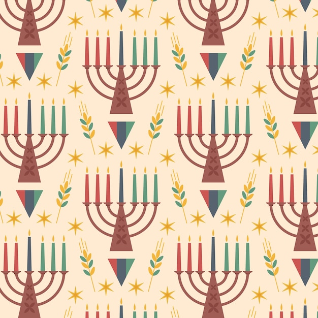 Free Vector flat kwanzaa pattern design