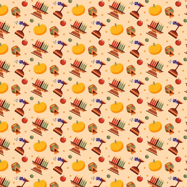 Free vector flat kwanzaa pattern design