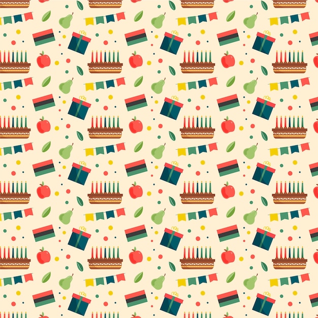 Free vector flat kwanzaa pattern design