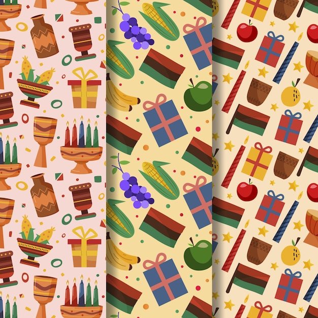 Flat kwanzaa pattern design