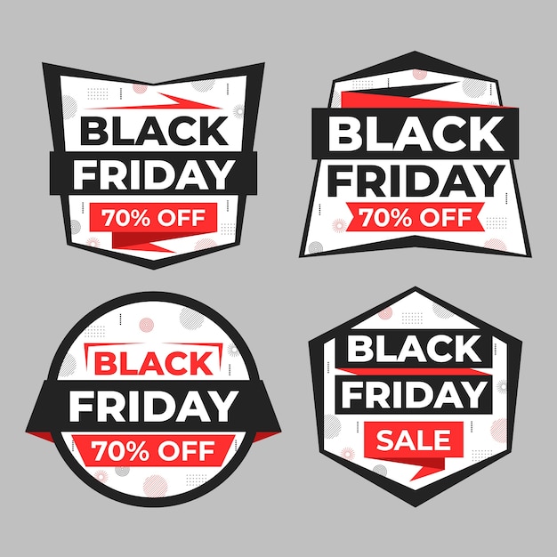 Flat labels collection for black friday sales