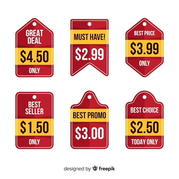 Flat labels price list collection