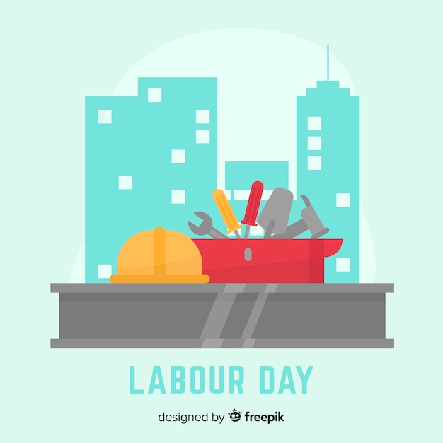 Free vector flat labor day background