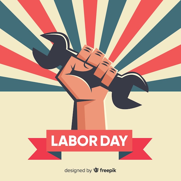 Flat labor day background