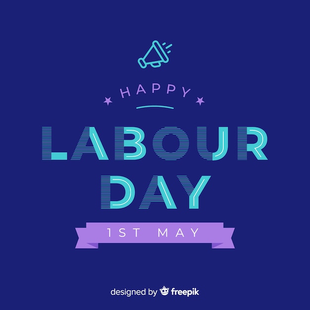 Free vector flat labor day background