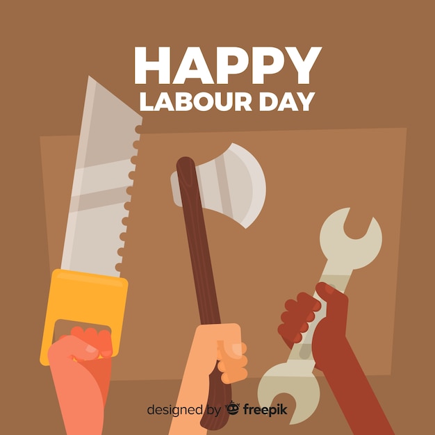 Flat labor day background