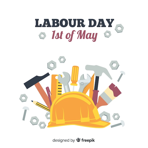 Flat labor day background