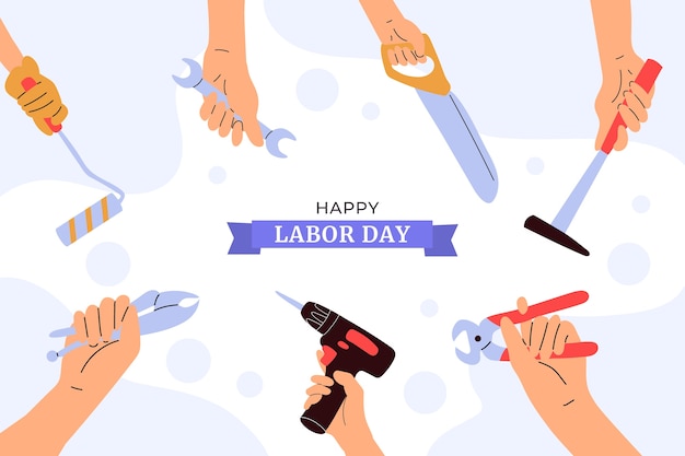 Flat labor day background