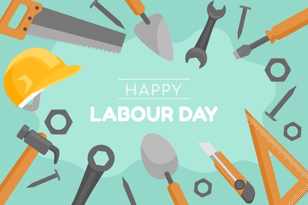 Flat labour day background